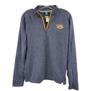 Nashville Predators 1/4 Zip Pullover Youth Size Large 14 / 16 Nice Condition